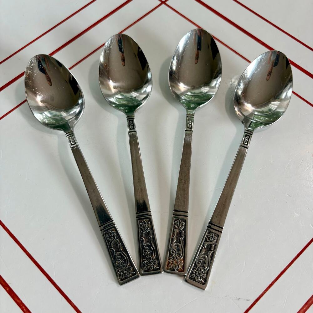 EKCO Eterna Santa Clara Teaspoons Set of 4 Stainless Japan